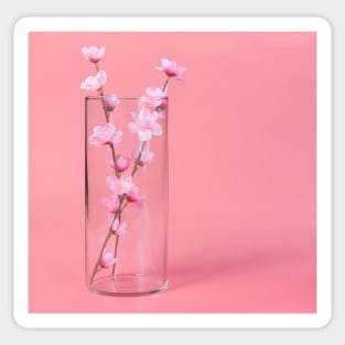 Pink flowers background Sticker